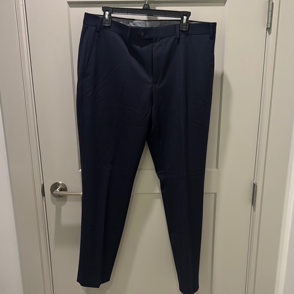 Chaps Blue Dress Pants Classic Straight-Leg